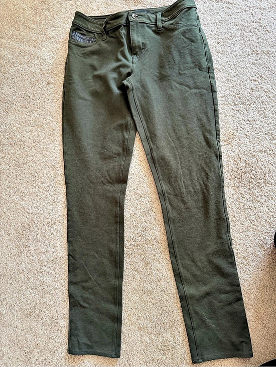 Calvin Klein Jeans Pants - Calvin Klein Jeans Women's Straight Leg Pants in Green